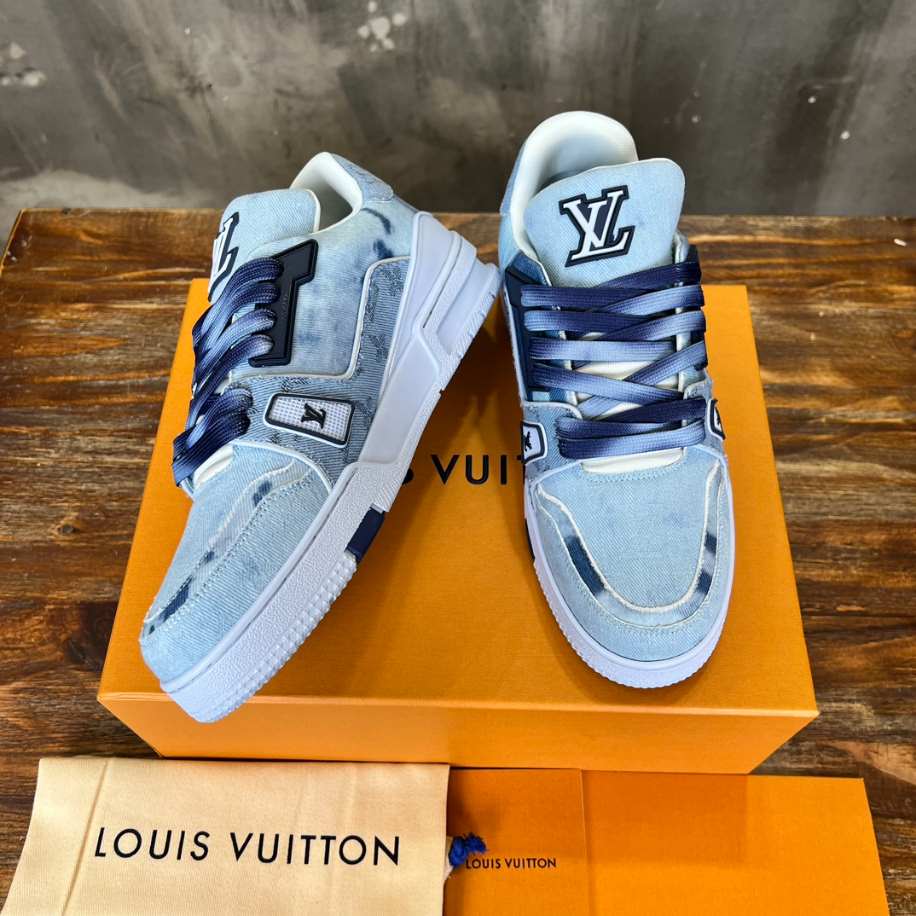 LV Trainers Bleached Monogram Blue Sneaker - LVS203