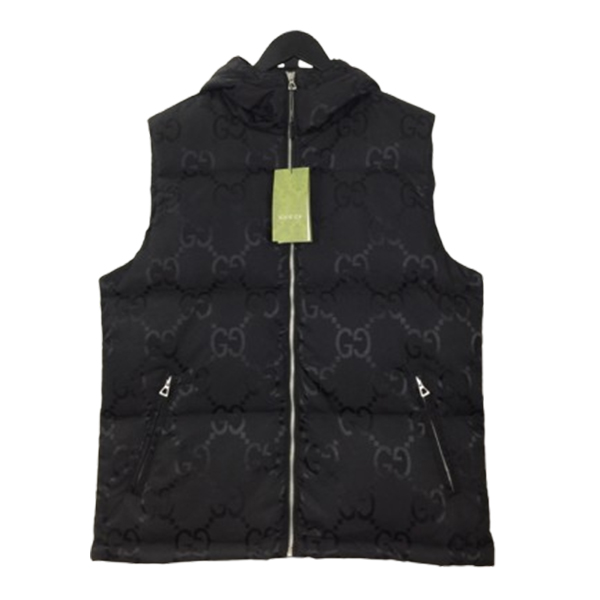 GUCCI Nylon Jumbo Canvas Black Vest - GCJ047
