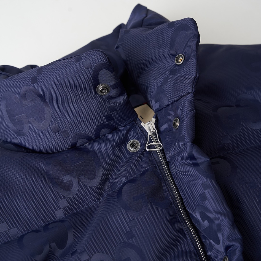 GUCCI Jumbo Canvas Down Blue Jacket - GCJ051