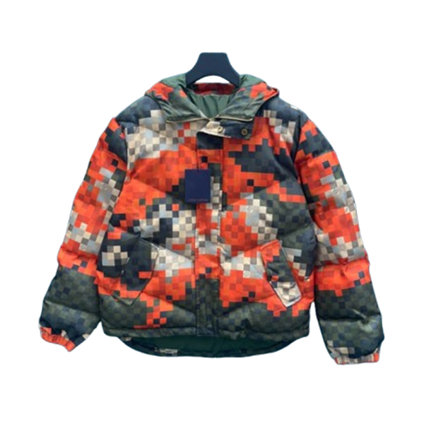 Louis Vuitton Damoflage Khaki Orange Coat - LVC049