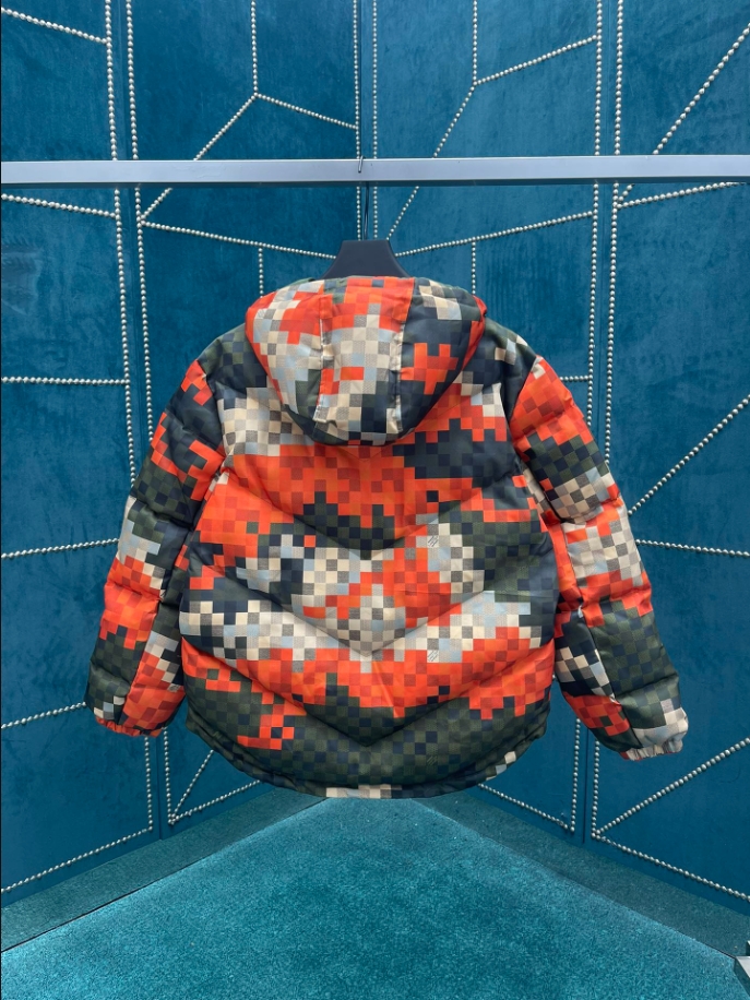 Louis Vuitton Damoflage Khaki Orange Coat - LVC049