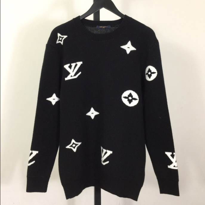 Louis Vuitton Black LV Logo Sweatshirts Coat - LH071