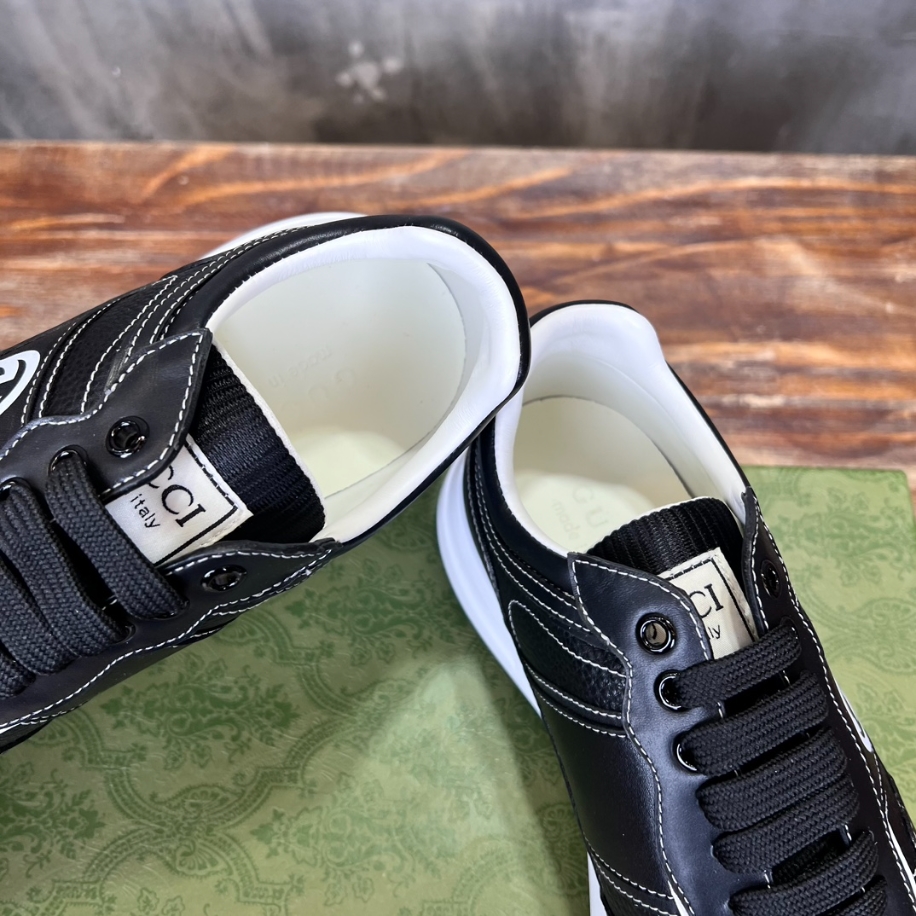 Gucci Casual Negro Suela Blanco Logo Sneaker - GCC166