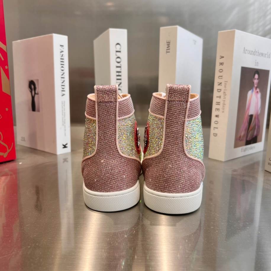 Christian Louboutin Pink Red Sneaker - CLS055