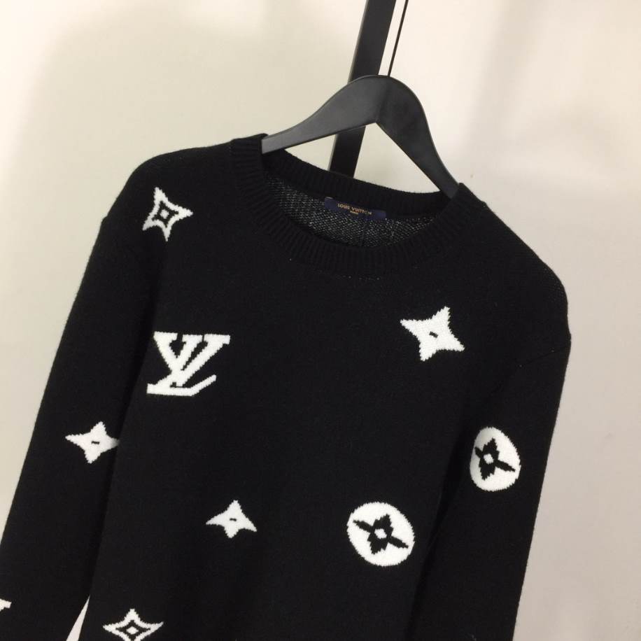 Louis Vuitton Black LV Logo Sweatshirts Coat - LH071