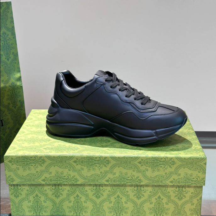 Gucci Rhyton Black Leather Sneaker - GCC172
