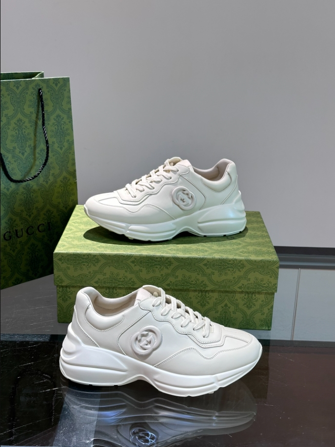 Gucci Rhyton White Leather Sneaker - GCC173