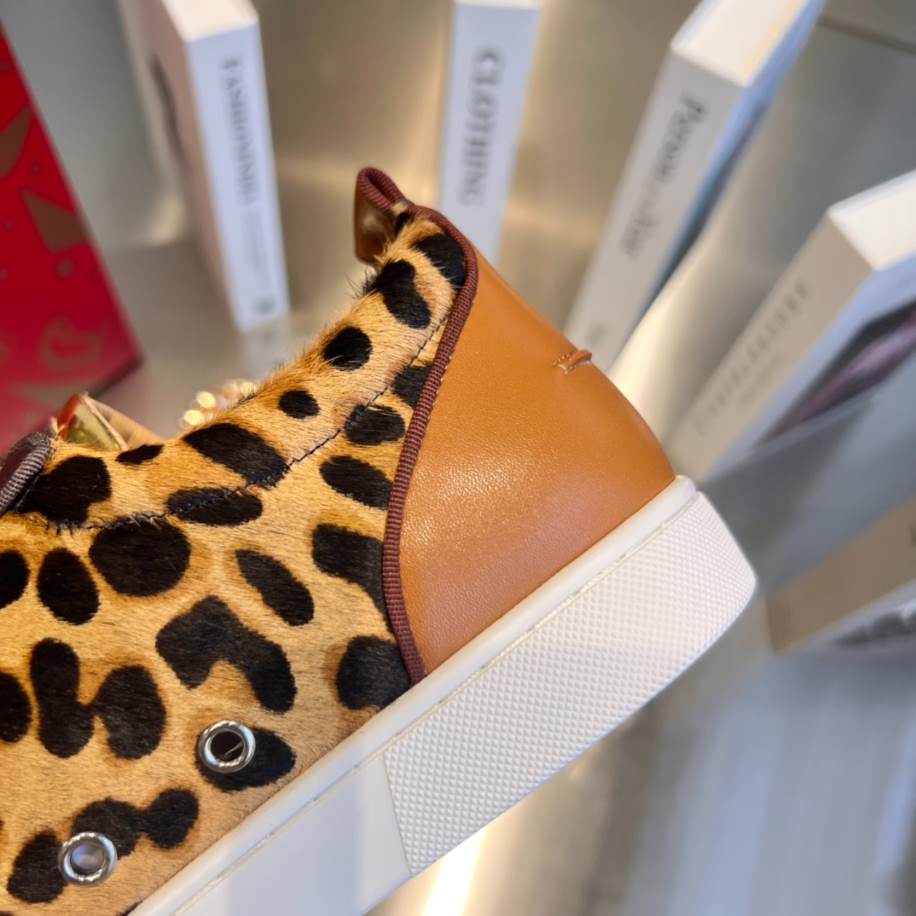 Christian Louboutin Bottom Rivet Leopard Sneaker - CLS039