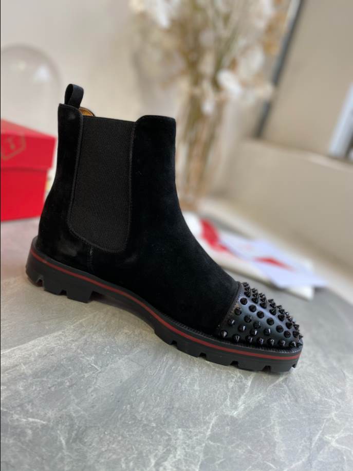 Christian Louboutin Black Ankle Boots Sneaker - CLS058