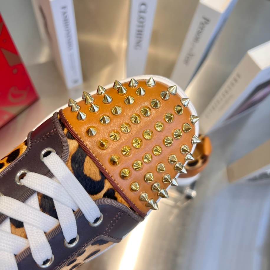 Christian Louboutin Bottom Rivet Leopard Sneaker - CLS039