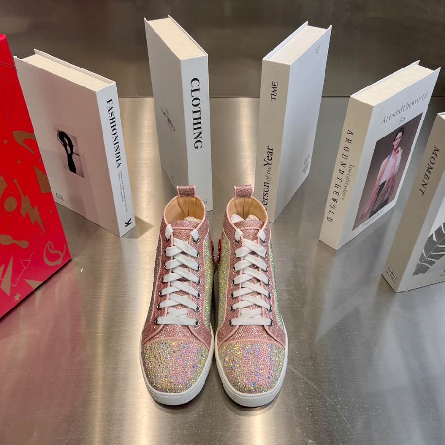 Christian Louboutin Pink Red Sneaker - CLS055