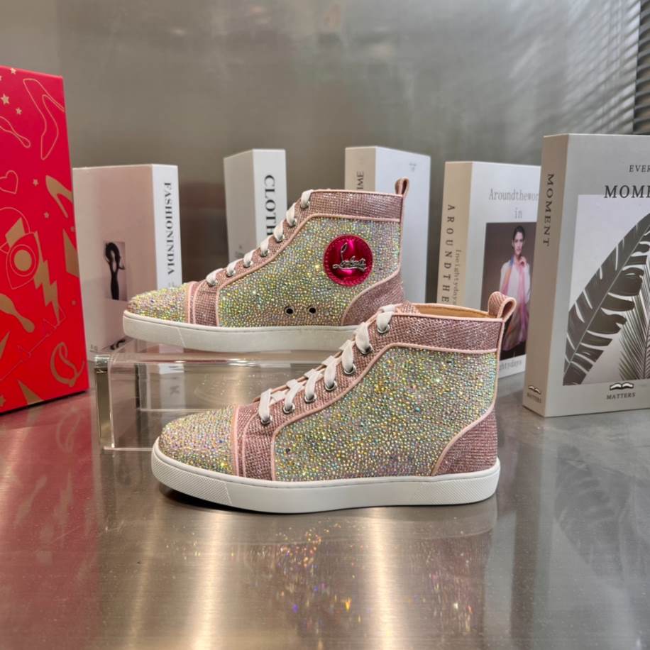 Christian Louboutin Pink Red Sneaker - CLS055