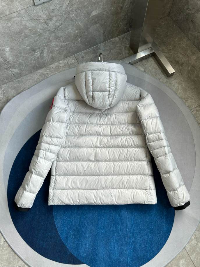 Canada Goose White Gray Crofton Down Jacket - CN34