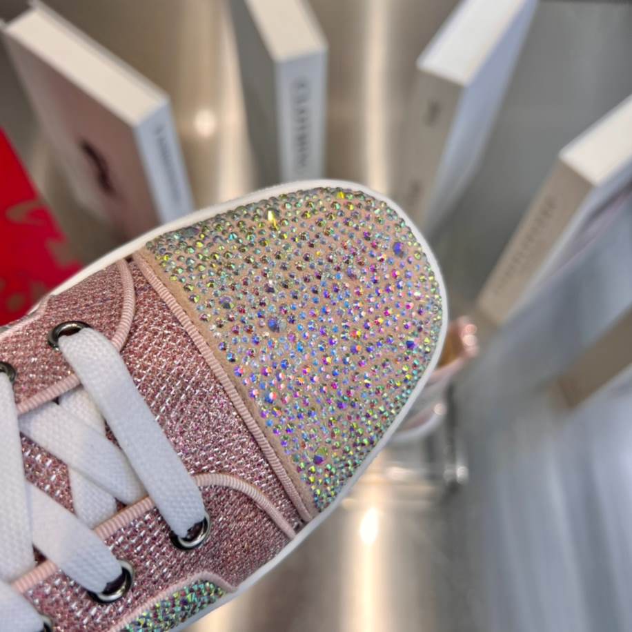 Christian Louboutin Pink Red Sneaker - CLS055