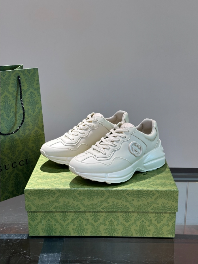 Gucci Rhyton White Leather Sneaker - GCC173