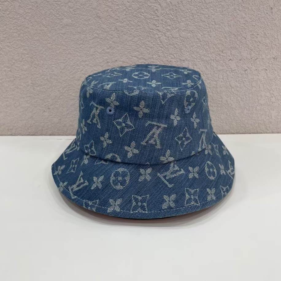Louis Vuitton Monogram Denim Bucket Blue Hats - LVC003
