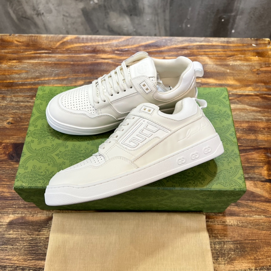 Gucci White Leather Mid Sneaker - GCC176