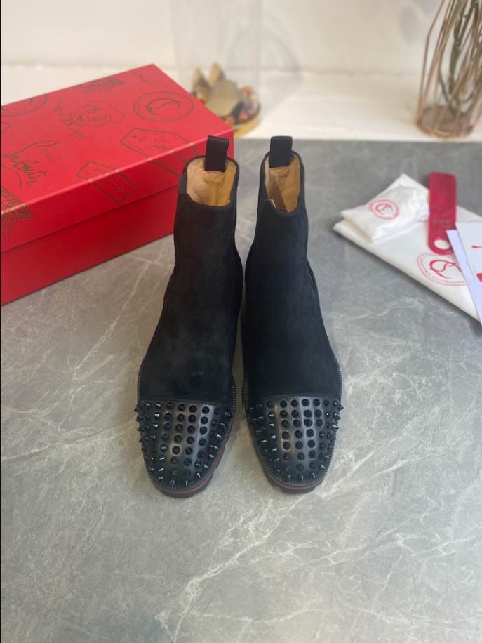 Christian Louboutin Black Ankle Boots Sneaker - CLS058