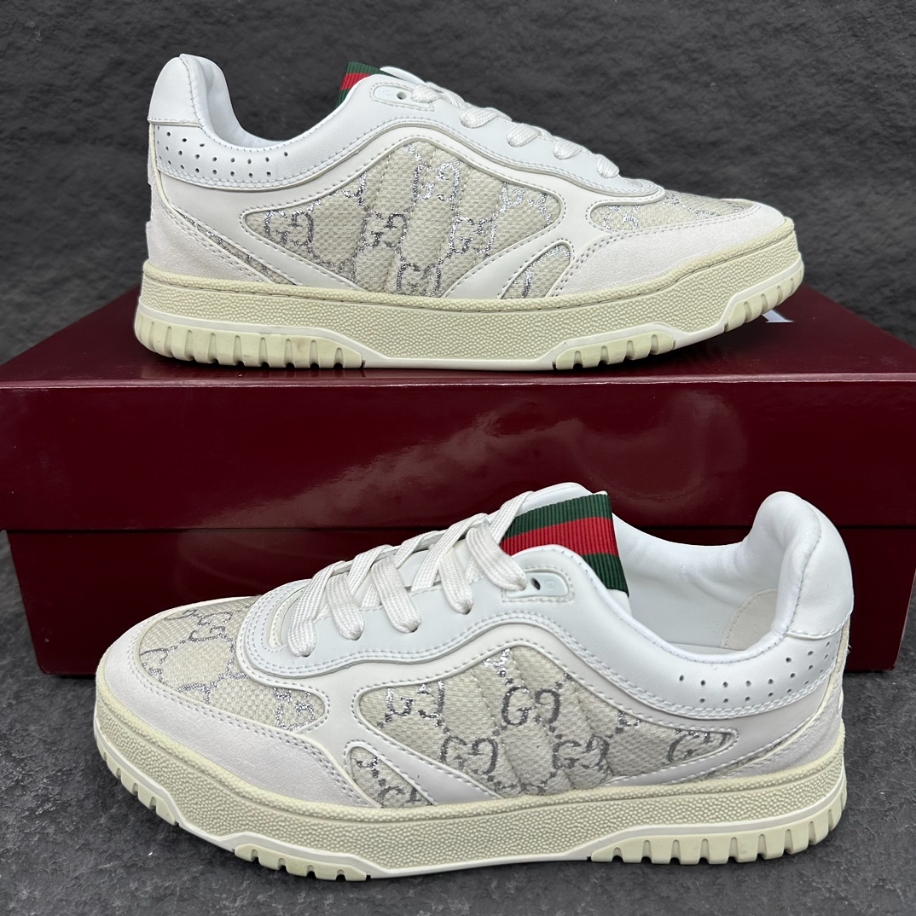 Gucci Re-Web Sneaker 'GG Canvas - Beige White' - GCC158