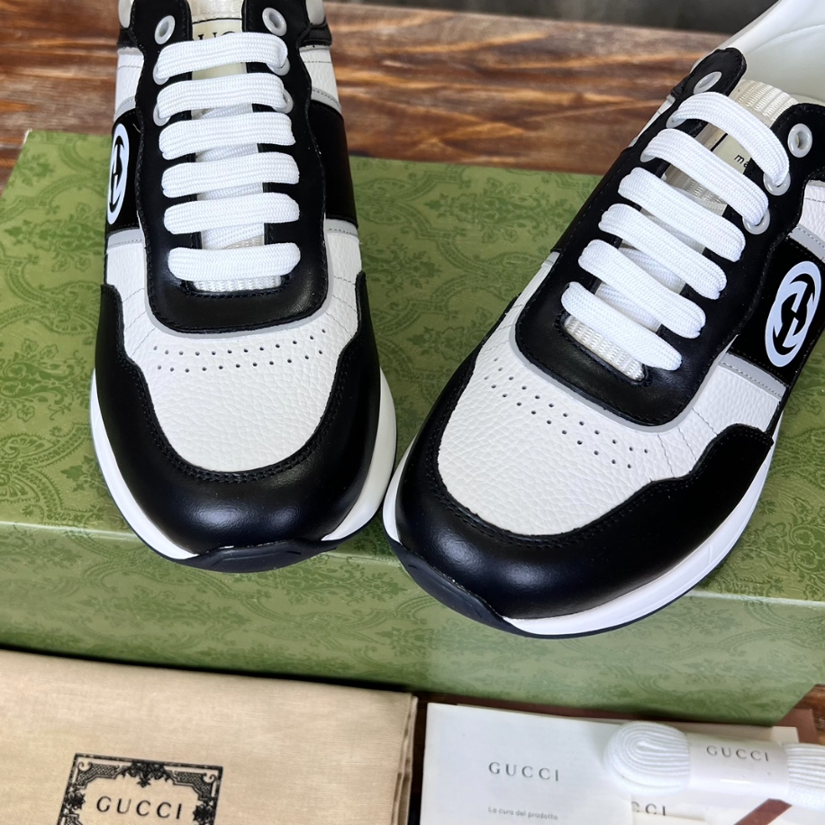 Gucci Leather Low 'Black White' Sneaker - GCC167