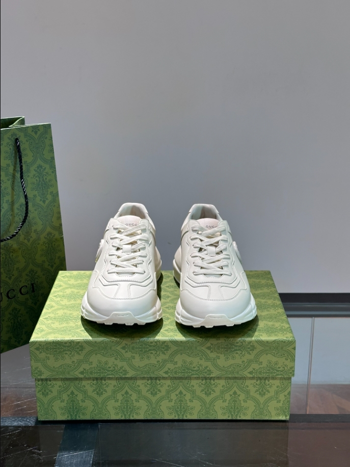 Gucci Rhyton White Leather Sneaker - GCC173
