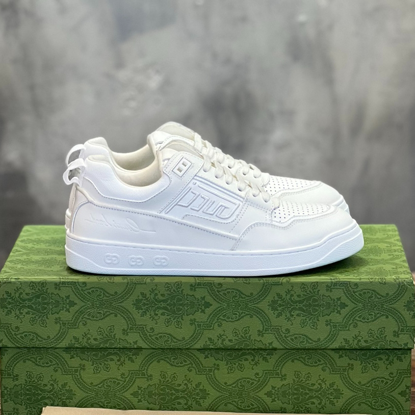 Gucci White Leather Mid Sneaker - GCC176