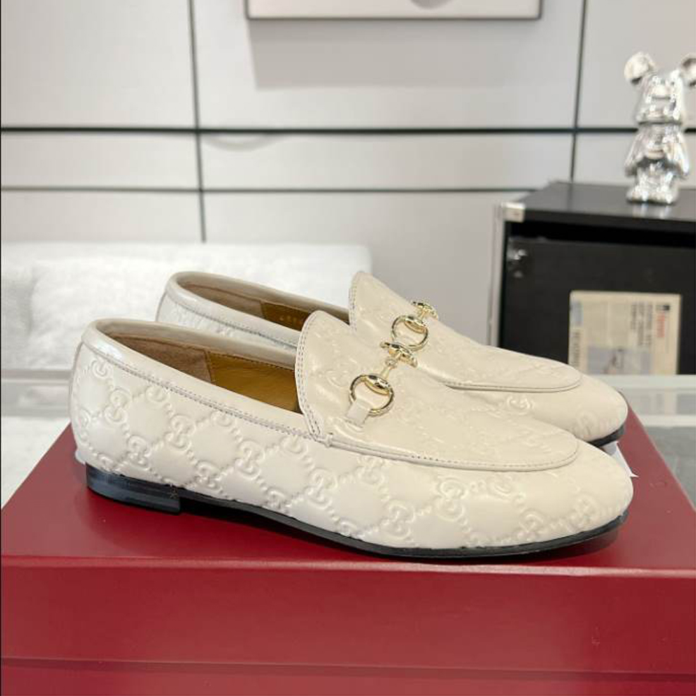 Gucci Horsebit White GC Monogram Loafer - GL063