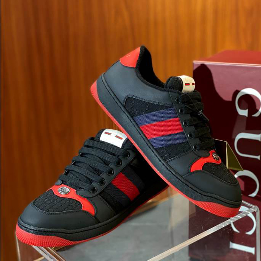 Gucci Black Red Web Classic Sneakers - GCC180