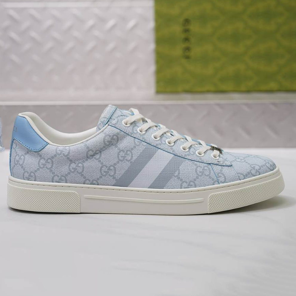 Gucci Ace Light Blue White Sneakers - GCC216