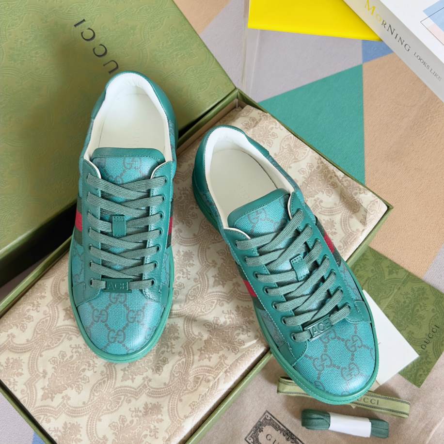 Gucci Ace Crystal Green Sneakers - GCC188
