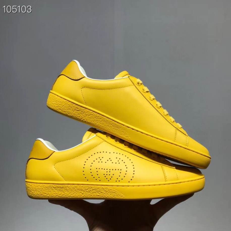 Gucci Ace Interlocking G - Light Yellow Sneakers - GCC229
