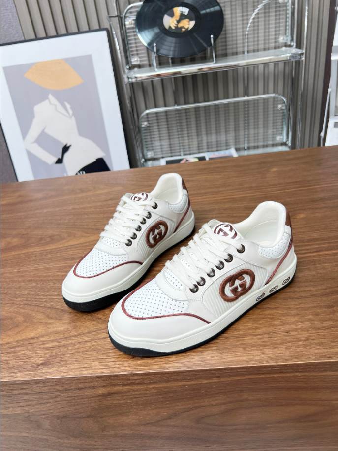 Gucci White Brown Logo Sneakers - GCC204