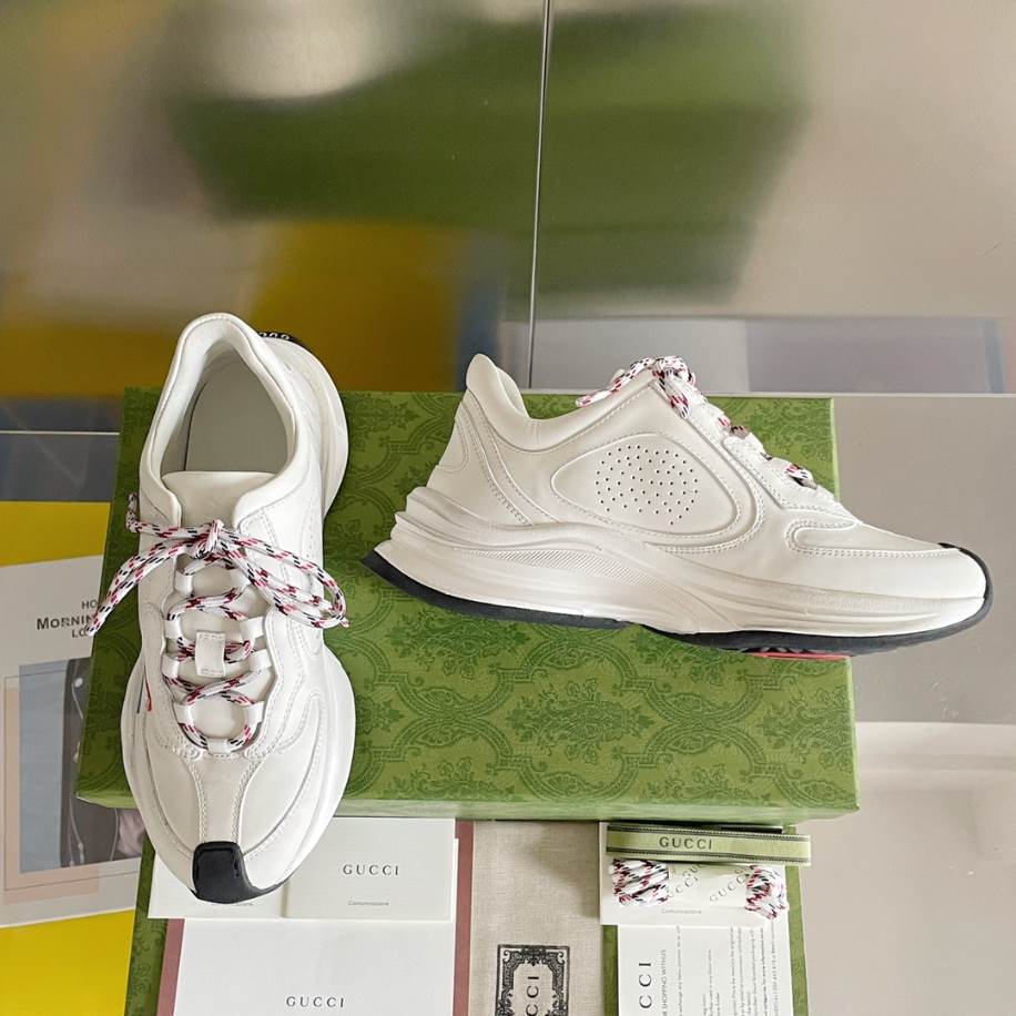 Gucci Run Trainers White Leather Sneakers - GCC205