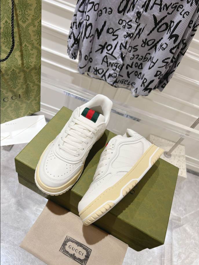 Gucci Re-Web Trainer White Sneakers - GCC208