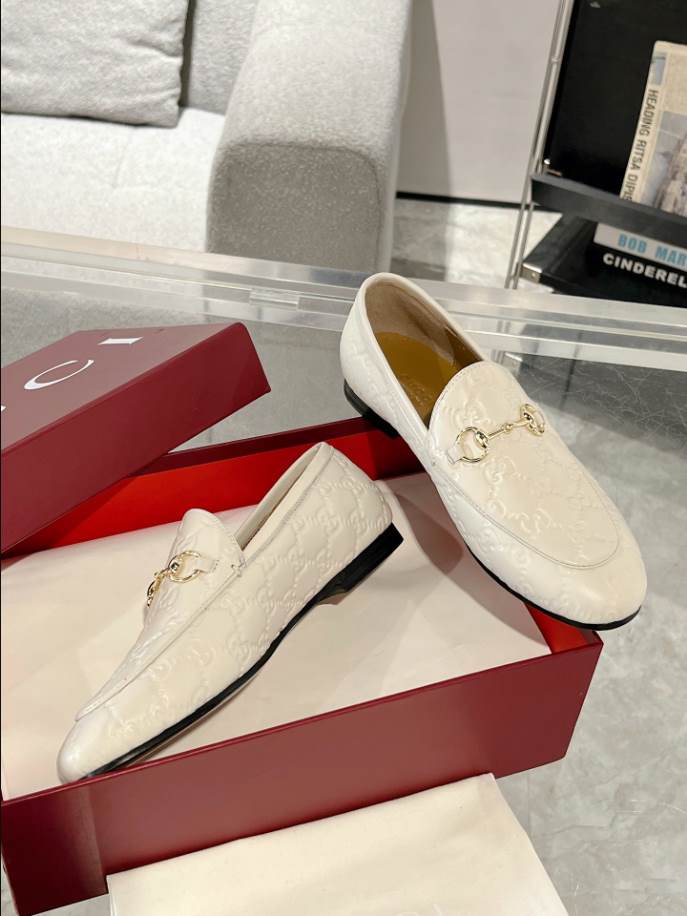 Gucci Horsebit White GC Monogram Loafer - GL063
