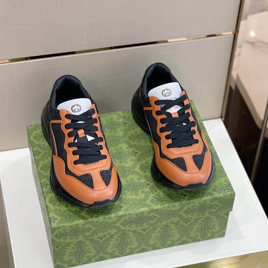 Gucci Rhyton Black Brown Sneakers - GCC193