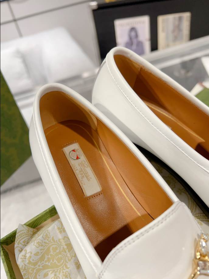 Gucci Jordaan White Black Loafer - GL070