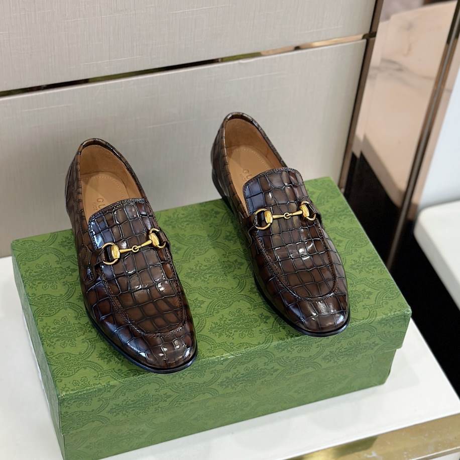 Gucci Thick Base Elevation Brown Loafer - GL086