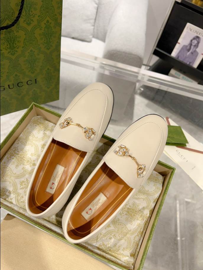 Gucci Jordaan White Cream Loafer - GL067
