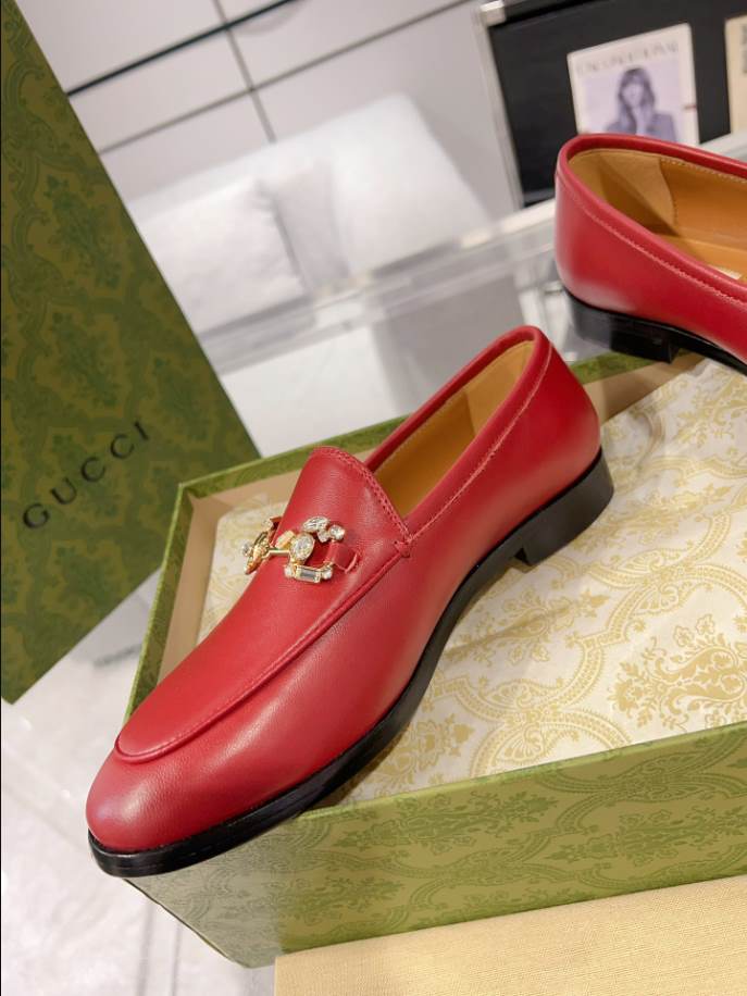Gucci Jordaan Red Loafer - GL069