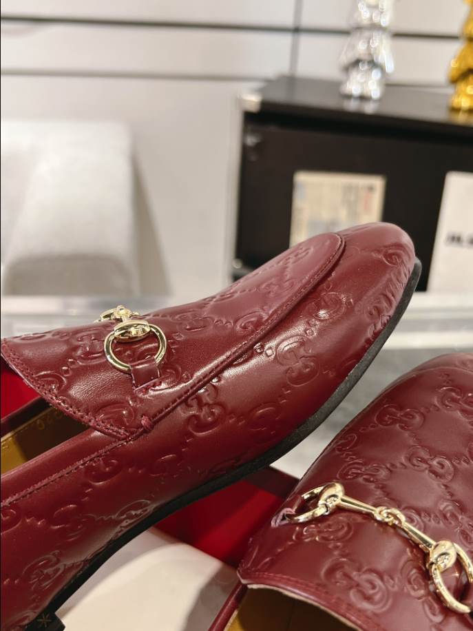 Gucci Horsebit Bright Red GC Monogram Loafer - GL064