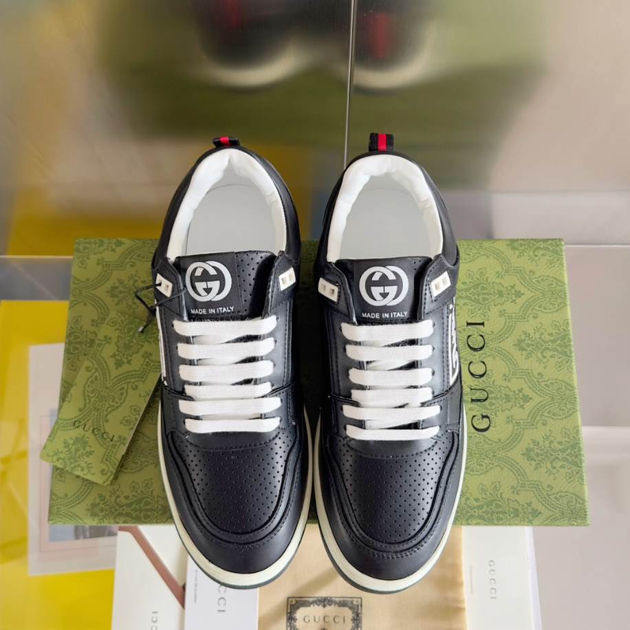 Gucci Basket Black White Sneakers - GCC220