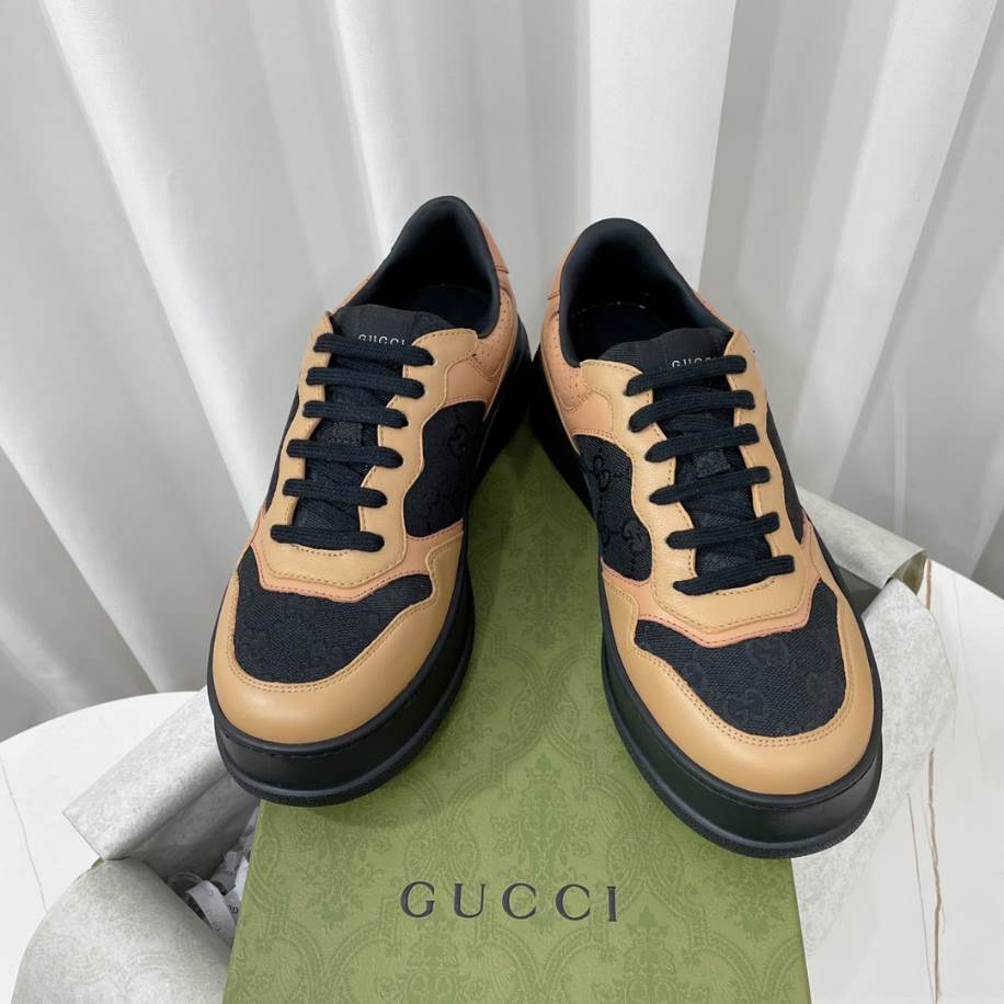Gucci Lace-Up Black Brown Sneakers - GCC190