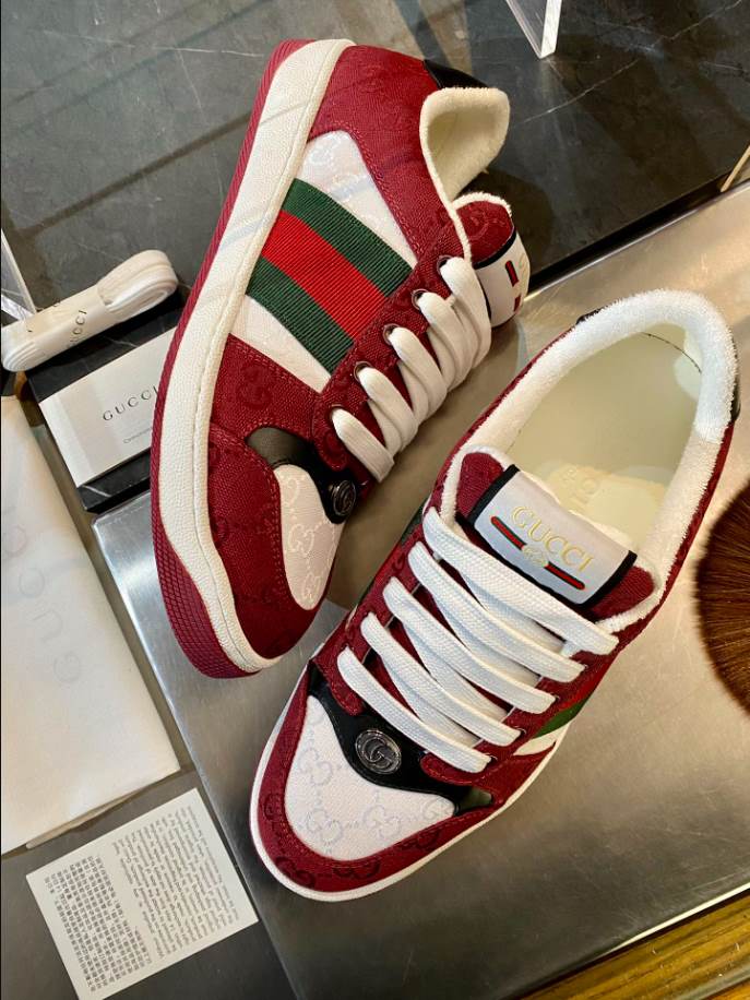 Gucci Rosso Ancora Red and White Sneakers - GCC181