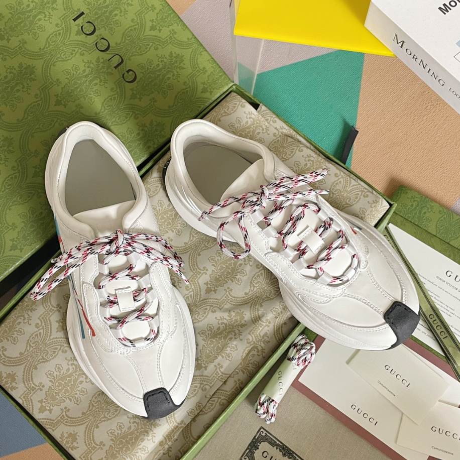 Gucci Run Trainers White Leather Sneakers - GCC205