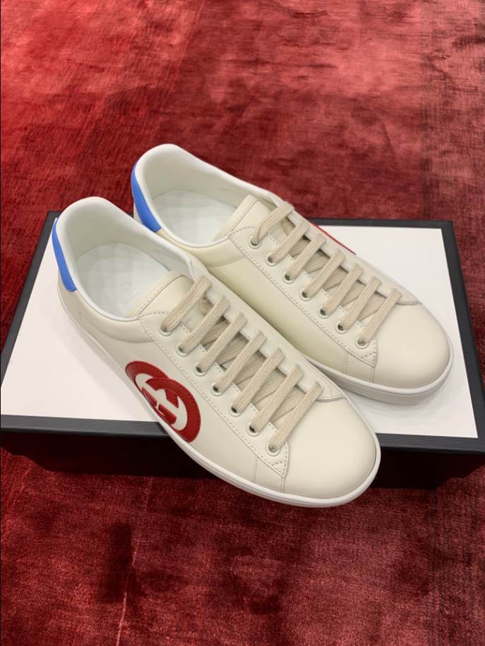 Gucci Ace Interlocking G White Red Blue Sneakers - GCC196