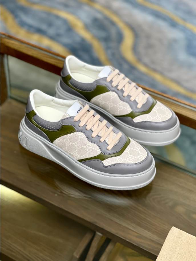 Gucci GG White Beige Sneakers - GCC199