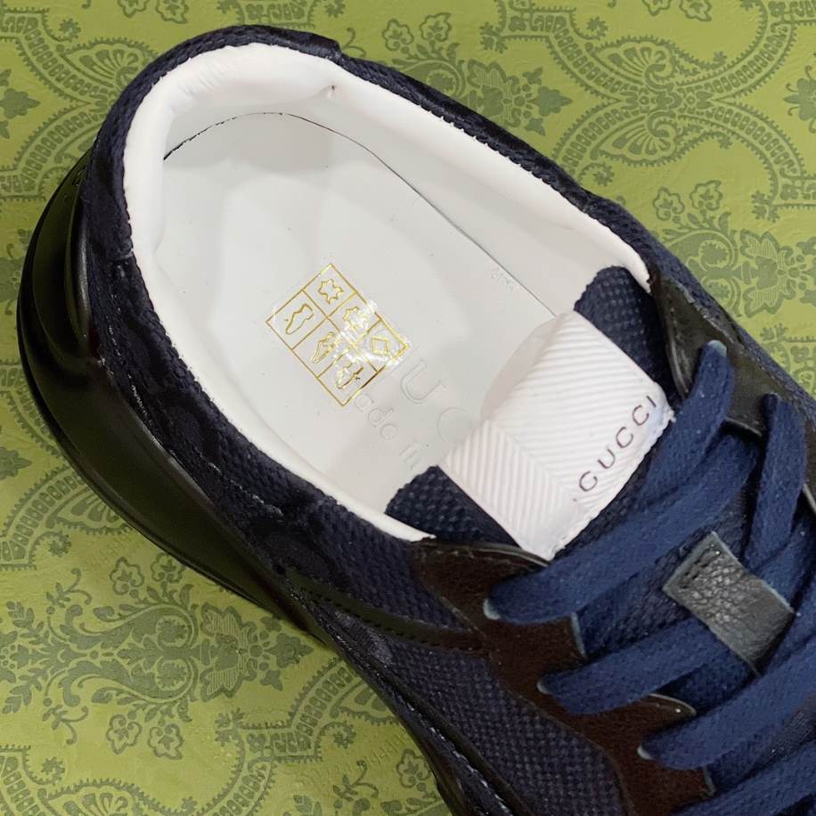 Gucci Rhyton Blue Canvas Sneakers - GCC212