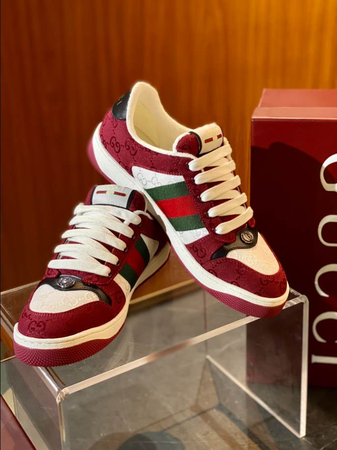 Gucci Rosso Ancora Red and White Sneakers - GCC181