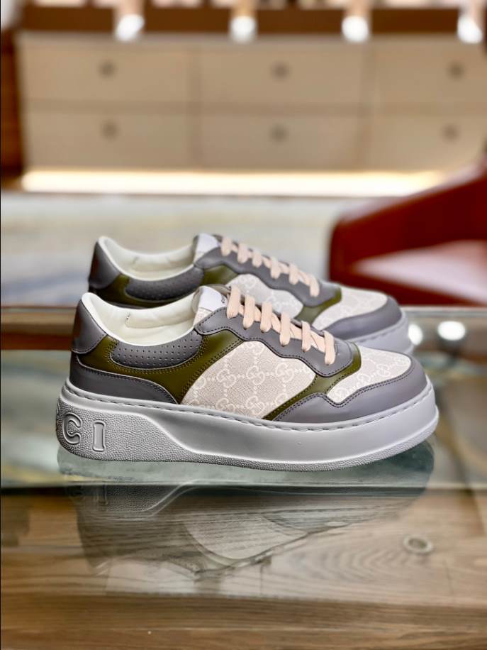 Gucci GG White Beige Sneakers - GCC199